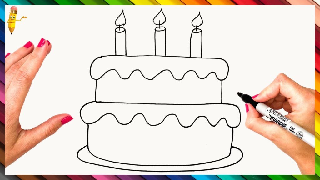 How to Draw a Birthday Cake,Birthday Cake,Draw