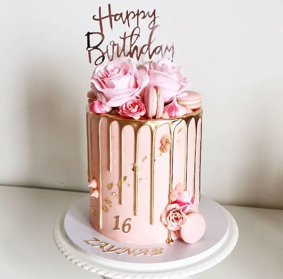 Rose Gold Birthday Cake